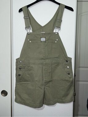 Calvin Klein Jeans Olive Green Utility Short Overalls
